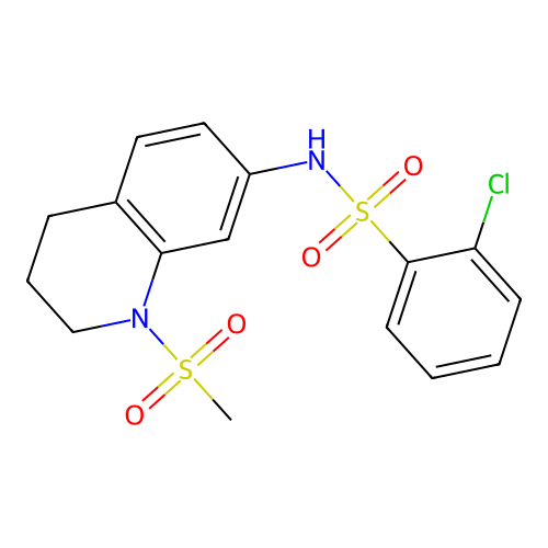 2-chloro-N-(1-methylsulfonyl-3,4-dihydro-2H-quinolin-7-yl)benzenesulfonamide structure