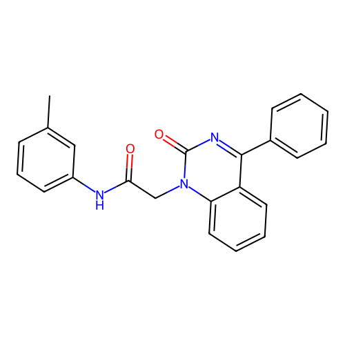 2-(2-oxo-4-phenylquinazolin-1(2H)-yl)-N-(m-tolyl)acetamide structure