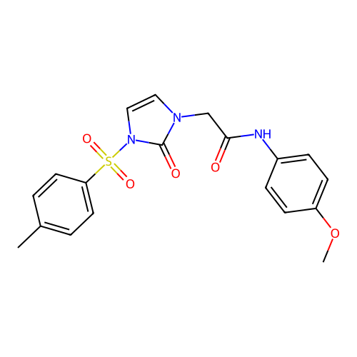 N-(4-methoxyphenyl)-2-[3-(4-methylphenyl)sulfonyl-2-oxoimidazol-1-yl]acetamide structure