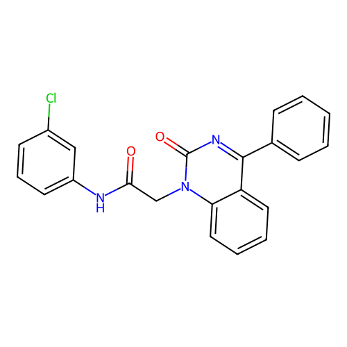 N-(3-chlorophenyl)-2-(2-oxo-4-phenylquinazolin-1-yl)acetamide structure