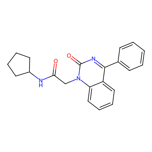 N-cyclopentyl-2-(2-oxo-4-phenylquinazolin-1-yl)acetamide structure