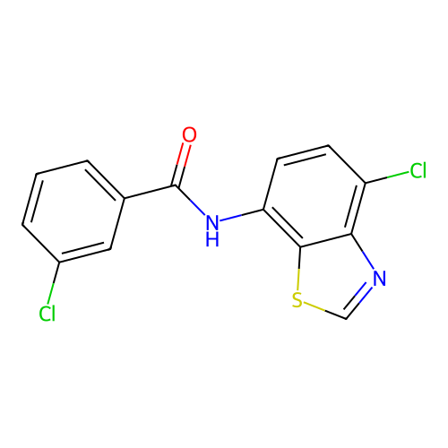 3-chloro-N-(4-chloro-1,3-benzothiazol-7-yl)benzamide structure