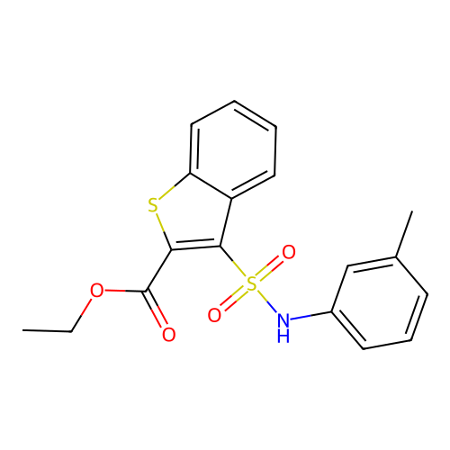 Ethyl 3-[(3-methylphenyl)sulfamoyl]-1-benzothiophene-2-carboxylate structure
