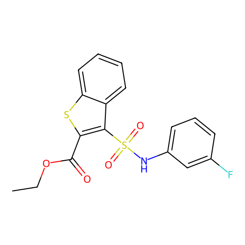 Ethyl 3-[(3-fluorophenyl)sulfamoyl]-1-benzothiophene-2-carboxylate structure