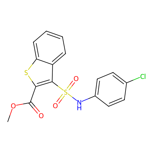 Methyl 3-[(4-chlorophenyl)sulfamoyl]-1-benzothiophene-2-carboxylate structure