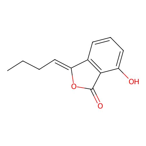3-Butylidene-7-hydroxy-2-benzofuran-1-one structure