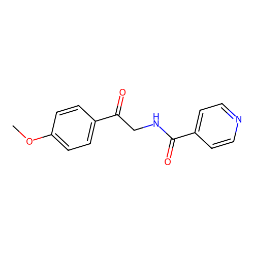 N-(2-(4-Methoxyphenyl)-2-oxoethyl)-4-pyridinecarboxamide structure