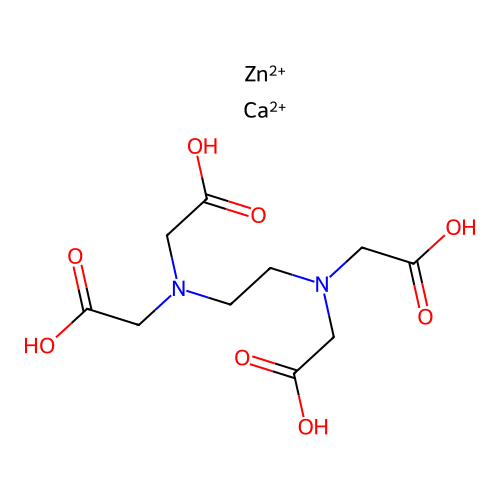 EDTA, zinc calcium structure
