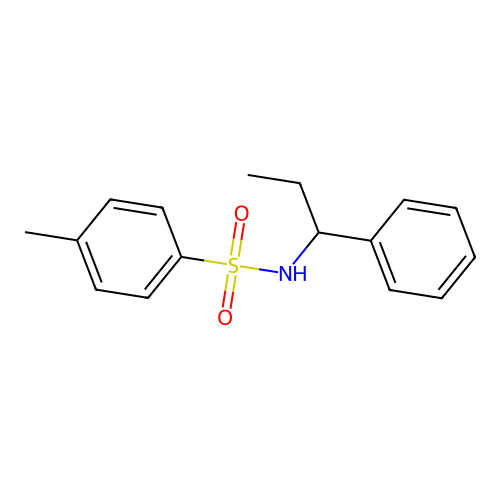 4-methyl-N-(1-phenylpropyl)benzenesulfonamide structure