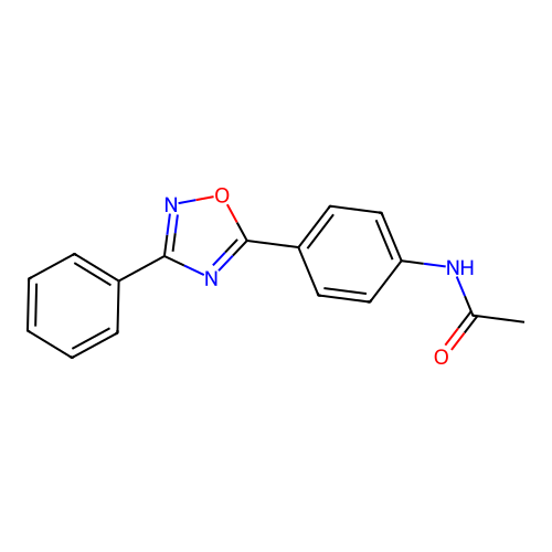 Acetamide, N-[4-(3-phenyl-1,2,4-oxadiazol-5-yl)phenyl]- structure