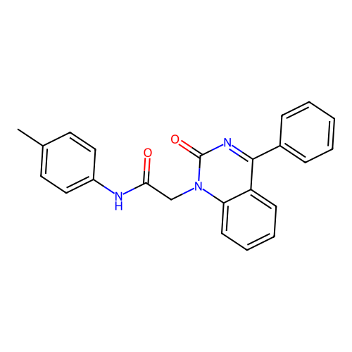 N-(4-methylphenyl)-2-(2-oxo-4-phenylquinazolin-1-yl)acetamide structure