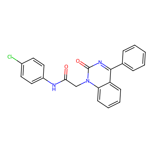 N-(4-chlorophenyl)-2-(2-oxo-4-phenylquinazolin-1-yl)acetamide structure
