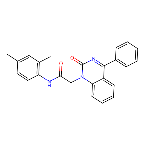 N-(2,4-dimethylphenyl)-2-(2-oxo-4-phenylquinazolin-1-yl)acetamide structure