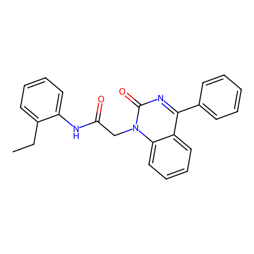 N-(2-ethylphenyl)-2-(2-oxo-4-phenylquinazolin-1-yl)acetamide structure