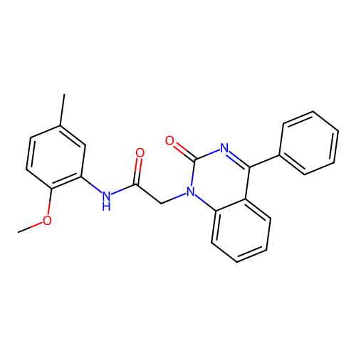 N-(2-methoxy-5-methylphenyl)-2-(2-oxo-4-phenylquinazolin-1-yl)acetamide structure