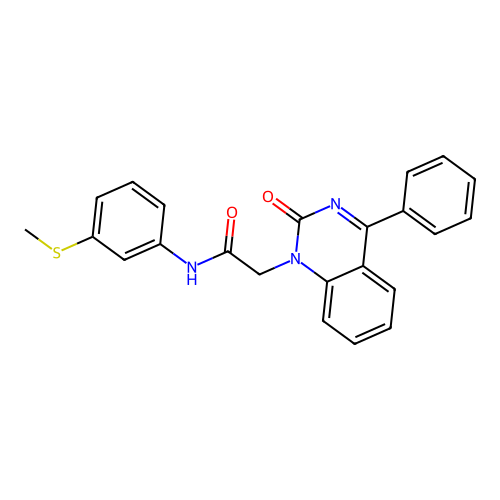 N-(3-methylsulfanylphenyl)-2-(2-oxo-4-phenylquinazolin-1-yl)acetamide structure