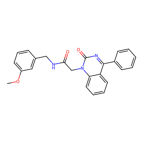 N-[(3-methoxyphenyl)methyl]-2-(2-oxo-4-phenylquinazolin-1-yl)acetamide structure