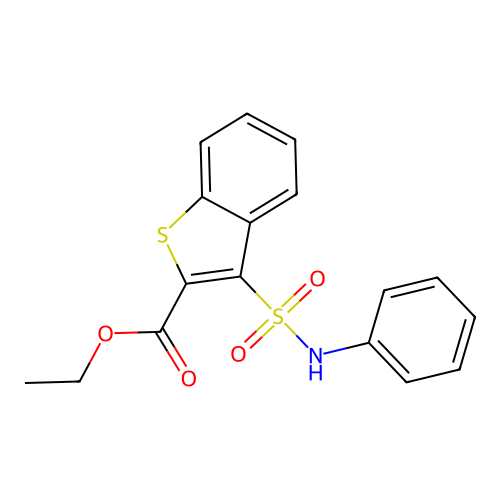 ethyl 3-(N-phenylsulfamoyl)benzo[b]thiophene-2-carboxylate structure