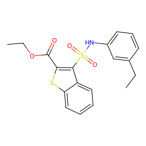 Ethyl 3-[(3-ethylphenyl)sulfamoyl]-1-benzothiophene-2-carboxylate structure
