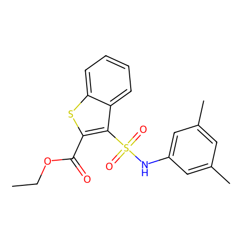 Ethyl 3-[(3,5-dimethylphenyl)sulfamoyl]-1-benzothiophene-2-carboxylate structure