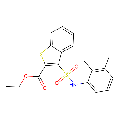 Ethyl 3-[(2,3-dimethylphenyl)sulfamoyl]-1-benzothiophene-2-carboxylate structure