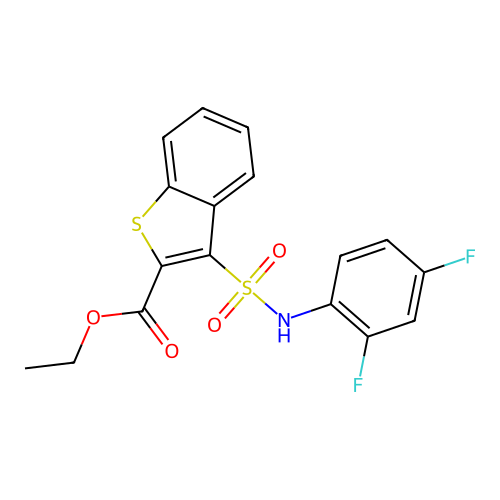 Ethyl 3-[(2,4-difluorophenyl)sulfamoyl]-1-benzothiophene-2-carboxylate structure