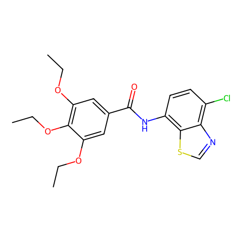 N-(4-chloro-1,3-benzothiazol-7-yl)-3,4,5-triethoxybenzamide structure