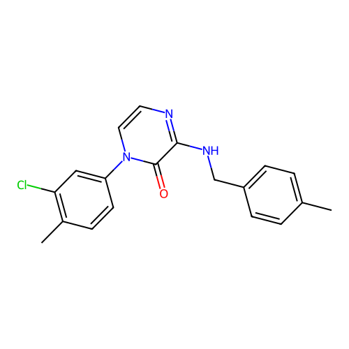 1-(3-Chloro-4-methylphenyl)-3-[(4-methylphenyl)methylamino]pyrazin-2-one structure