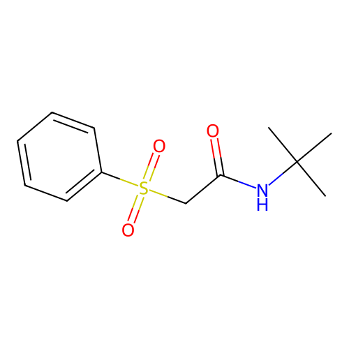 2-(benzenesulfonyl)-N-tert-butylacetamide structure