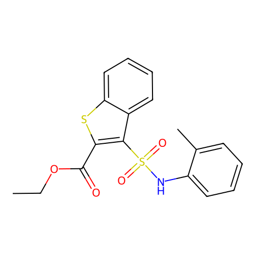 Ethyl 3-[(2-methylphenyl)sulfamoyl]-1-benzothiophene-2-carboxylate structure