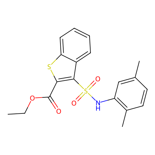 Ethyl 3-[(2,5-dimethylphenyl)sulfamoyl]-1-benzothiophene-2-carboxylate structure