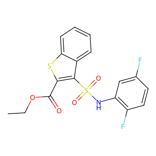 Ethyl 3-[(2,5-difluorophenyl)sulfamoyl]-1-benzothiophene-2-carboxylate structure