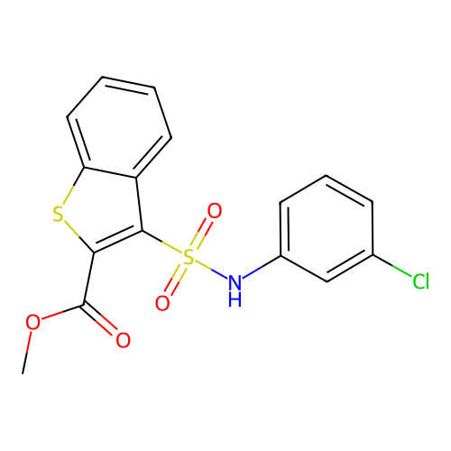 Methyl 3-[(3-chlorophenyl)sulfamoyl]-1-benzothiophene-2-carboxylate structure