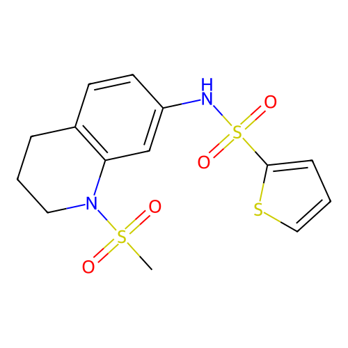 N-(1-methylsulfonyl-3,4-dihydro-2H-quinolin-7-yl)thiophene-2-sulfonamide structure