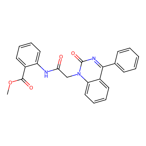 Methyl 2-[[2-(2-oxo-4-phenylquinazolin-1-yl)acetyl]amino]benzoate structure