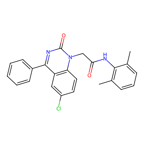 2-(6-chloro-2-oxo-4-phenylquinazolin-1-yl)-N-(2,6-dimethylphenyl)acetamide structure