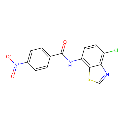 N-(4-chloro-1,3-benzothiazol-7-yl)-4-nitrobenzamide structure