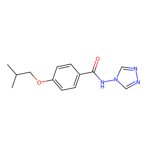 4-(2-methylpropoxy)-N-(1,2,4-triazol-4-yl)benzamide structure
