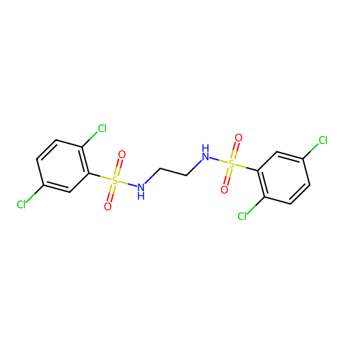 2,5-dichloro-N-[2-[(2,5-dichlorophenyl)sulfonylamino]ethyl]benzenesulfonamide structure