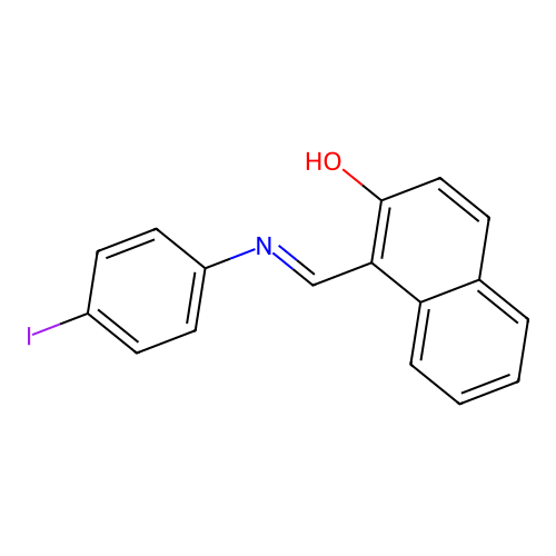 1-(((4-Iodophenyl)imino)methyl)naphthalen-2-ol structure
