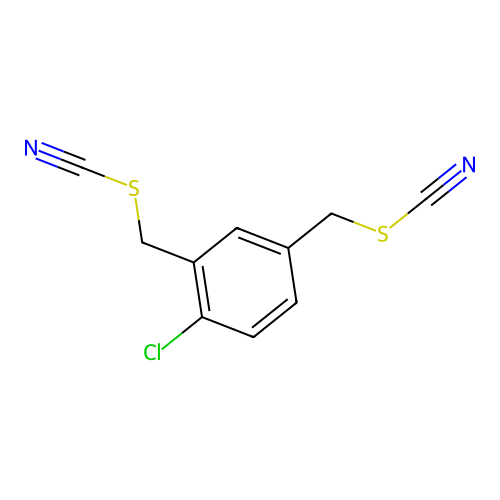 [2-Chloro-5-(thiocyanatomethyl)phenyl]methyl thiocyanate structure