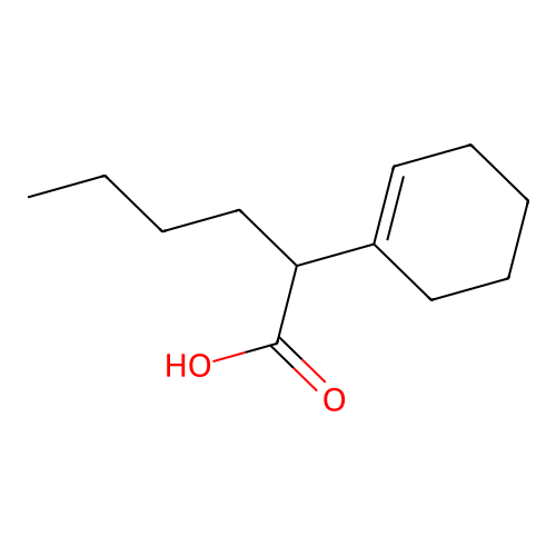 2-(1-Cyclohexen-1-yl)hexanoic acid structure