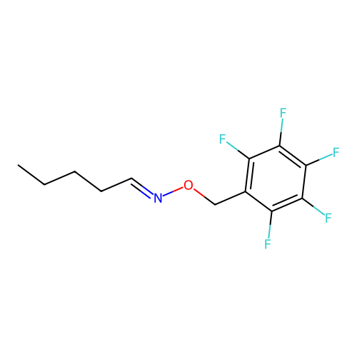 Pentanal O-pentafluorophenylmethyl-oxime structure
