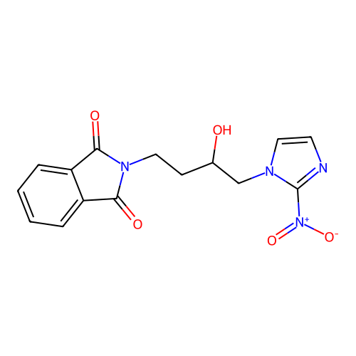 2-[3-Hydroxy-4-(2-nitroimidazol-1-yl)butyl]isoindole-1,3-dione structure