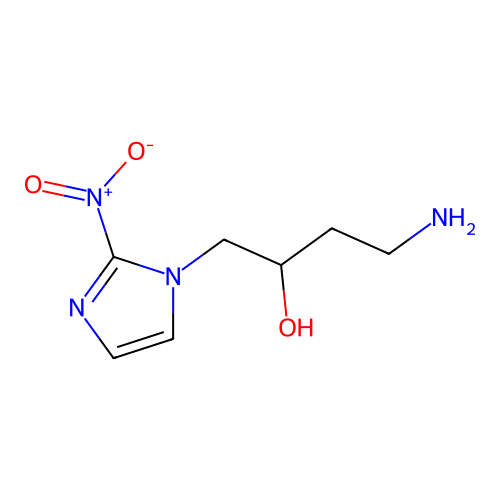 4-Amino-1-(2-nitroimidazol-1-yl)butan-2-ol structure