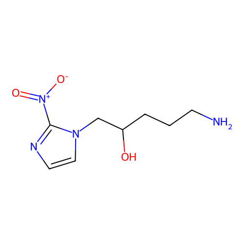 5-Amino-1-(2-nitroimidazol-1-yl)pentan-2-ol structure