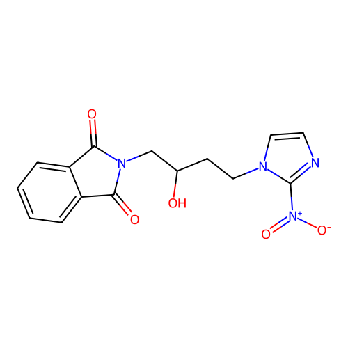 2-[2-Hydroxy-4-(2-nitroimidazol-1-yl)butyl]isoindole-1,3-dione structure