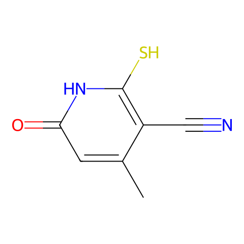 2-Mercapto-4-methyl-6-oxo-1,6-dihydropyridine-3-carbonitrile structure