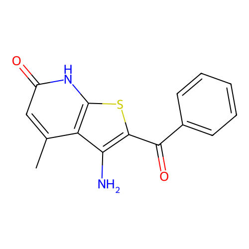 3-Amino-2-Benzoyl-4-Methylthieno[2,3-B]pyridin-6-Ol structure