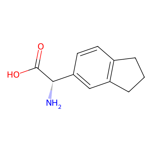 (2S)-2-amino-2-(2,3-dihydro-1H-inden-5-yl)acetic acid structure